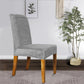 Chair Covers - Set of Velvet Chair Covers - Gray Chair Covers - Stretch Dining Chair Covers - Set of 6