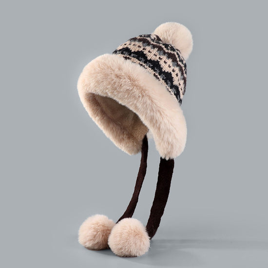 Hat - Thick wool knitted women&