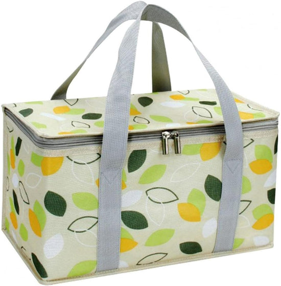 Large Cooler Bag - Picnic Cooler Bag, Lunch Bag - Lined - Keep Warm or Cold - Insulated Cooler Bag for Camping, BBQ, Home, Car & Outdoor Activities