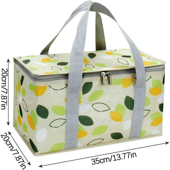 Large Cooler Bag - Picnic Cooler Bag, Lunch Bag - Lined - Keep Warm or Cold - Insulated Cooler Bag for Camping, BBQ, Home, Car & Outdoor Activities