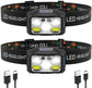 Headlamp LED Rechargeable - Headlight - 2-Pack LED Headlamp - Rechargeable - Ultralight, High Brightness - Waterproof Headlamp Flashlight, Suitable for Hiking, Camping, Running, Fishing and Hunting