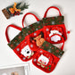 Christmas Gift Bags - Set of 4 - Velvet Material - Candy Bags for Kids - Christmas Apple Bags - Reusable Christmas Gift Bags - Party Bags - 20*20cm