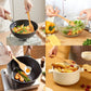 cookware set - 6-piece bamboo spatula and spoon set - Suitable for cooking - Wooden cookware