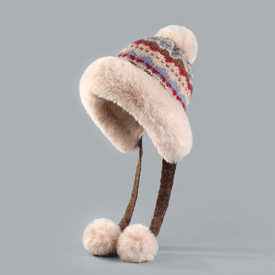 Hat - Thick wool knitted women&