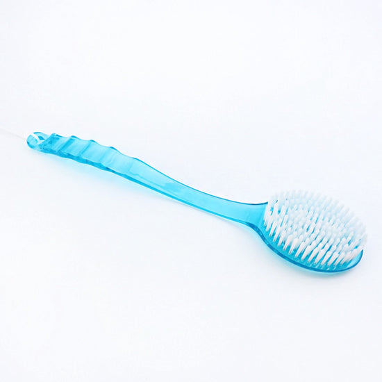 1 piece - Long handle - Household bath brush - Back brush (blue)