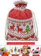 Christmas linen gift bags - 24 pieces - 13x18cm - Christmas decoration for indoors - Reusable - Christmas candy bags with drawstring - Suitable for gift bags for children&