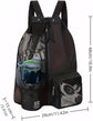 Backpack - Sports Bag - Travel Bag - Training Bag - Swimming Bag - 30*15*45cm - Mesh Material - Drawstring Design - Side Storage Space - Unisex - Suitable for Fitness, Swimming, Travel, Dancing, Camping（Pink）