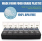 Storage Box - Vitamin Box Medicine Dispenser - Twice Daily (Black & White)