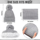 Gloves, hat and scarf - three-piece set - winter knitwear - lined with fleece and thickened - warm and cold resistant - dark gray
