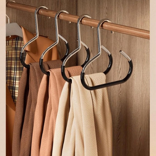 10-pack - Non-slip - Space-saving - Storage rack - Wardrobe belt/scarf hooks - Suitable for displaying hats, vests, ties, shawls (black)