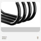10-pack - Non-slip - Space-saving - Storage rack - Wardrobe belt/scarf hooks - Suitable for displaying hats, vests, ties, shawls (black)