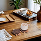 Coasters - Cute coasters - wood - With a stylish turtle design - A fun desk decoration - Perfect for storing all kinds of cups, cutlery and kitchen utensils.