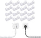 40 7mm Cable Organizer Clips with Adhesive Backing - Wall Mount Cable Clips - Cable Holder with Clips - Cable Clips for Home or Office - Desk Cables - Wall - Cable Management for TV, PC and Laptops