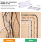 40 7mm Cable Organizer Clips with Adhesive Backing - Wall Mount Cable Clips - Cable Holder with Clips - Cable Clips for Home or Office - Desk Cables - Wall - Cable Management for TV, PC and Laptops