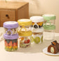 Yogurt Cup to Go - 880 mL - Muesli Cup - Oats Pots - Soup Cup - Lunch Cup - Lunch Pot - Leak-Proof - Insulated - with Spoon - Dishwasher Safe - Purple