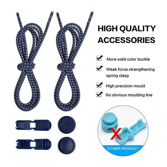 Sneaker Laces 120CM suitable for Sneakers - Elastic laces without a knot - Suitable for students and adults - With strong buckle and quick-release function (Gray)