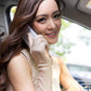 Lightweight Sun Gloves for Women - Summer UV Protection - Long Cotton Gloves (Khaki)