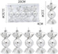 Christmas Decorations - Christmas Decorations - Painted Candy Christmas Tree Decorations - Silver (5 per box)
