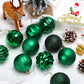 Christmas Baubles - 24 pieces - Large size, 6 cm diameter - Unbreakable plastic - Christmas tree decoration - Various Christmas bauble decorations suitable for weddings, Mother&