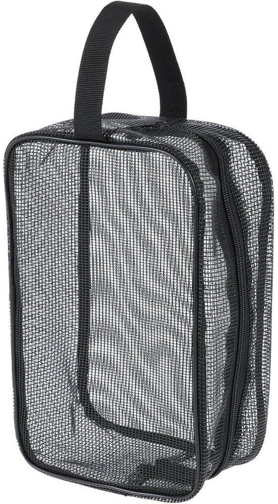 Toiletry Bag - Black Mesh Toiletry Bag - Perfect for travel, toiletry bag organizer, gym, camping