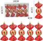 Christmas Decorations - Christmas Decorations - Painted Candy Christmas Tree Decorations - Red (5 per box)