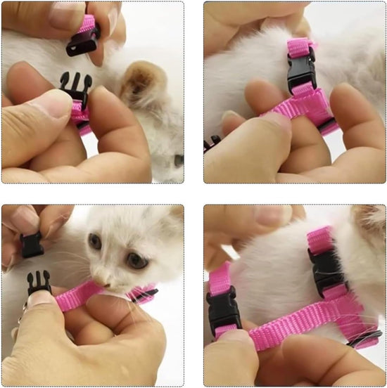 Cat Harnesses & Leashes - Cat Harnesses with Leashes - Anti-Escape Cat Leash Sets - Adjustable Soft Kitten Vests - Kitten Harnesses - For Kittens and Puppies