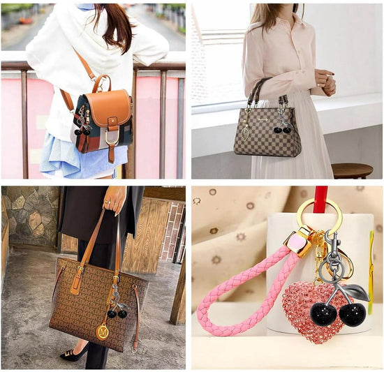 Cherry Charm Keychain - Fashion Accessory for Women&