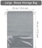 Shoe Travel Bags - Non-Woven Dust Bags - Medium to Large - Portable Drawstring - Space-Saving Shoe Storage Bags Organizer - Pack of 15