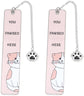 Bookmarks - Set of 2 - Cat Bookmarks - Gifts for Cat Lovers - Cute Bookmarks - Bookmark Gifts for Book Lovers - Reading Bookmarks - Gifts for Boys, Girls, Kids & Friends - Stainless Steel (Style B)