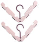 Folding Clothes Rack (Two-Piece Pack) - Hanging Clothes Rack - Portable Folding Hanger with Hook - Ideal for Travel, Campers, Travelers and Small Spaces - Pink