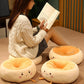 Round Seat Cushion - Round Chair Cushion - Donut Seat Cushion - Cute and Soft Decorative Cushion - Cartoon Design - Suitable Chairs for Bedrooms, Schools and Offices - 38*38*14cm (Smile Style)