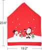 Chair Covers (4 Pieces) - Dining Chair Cover - Sofa Cover - Chair Covers - Christmas Chair Covers - Santa Claus and Snowman Red Hat Christmas Chair Back Cover Set - Perfect for Christmas Holiday Dining Table and Chair Decorations - Home Kitchen Party Deco