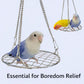 Stainless Steel Bird Toys - Small Pet Toys - Hanging Bird Cage Accessories - Suitable for Various Birds - For Balance Training of Small Parrots, Hamsters, etc.