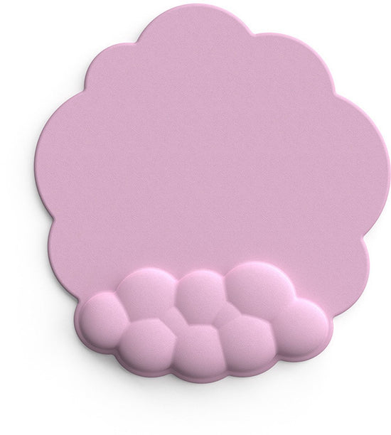 Mouse Pad - Mouse Pad with Wrist Rest - Ergonomic Mouse Pad - Mouse Pad with Leather Surface, Suitable for Computers, Laptops, Office, Home and Travel, with Non-Slip Bottom - Pink