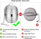 Tea strainer made of stainless steel - Tea filter - Tea strainer made of stainless steel 304 - with chain - Suitable for teacups / teapots / kettles