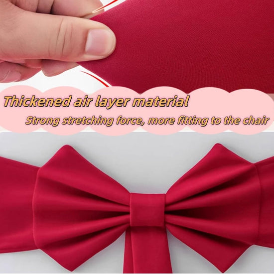 Chair Covers - 2 pieces - Christmas bow on chairs - Christmas accessories - Chair covers for home - Suitable for holidays - Parties - Weddings - Outdoor kitchens - Restaurants - Hotels