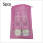 Shoe Bags - Pack of 5 - Shoe Bag - Travel and Storage Bag - Water-Repellent - Travel Organizer - Pink (36*26.5 cm)
