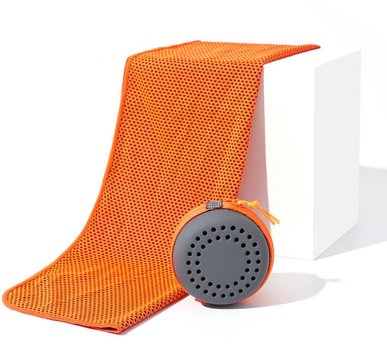 Cooling Towel for Summer & Sports - Quick-Drying & Cooling - Quick-Drying Towels - Cooling Towels for Running - With Storage Box - 30x80 cm (Adult Size) Orange