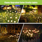 LED Solar Lights - Outdoor Lighting - Solar Garden Lighting - Mood Lighting - LED Solar Garden Lights - Firefly Design - 12 Flower Pots x 2 - Waterproof, Suitable for Outdoor Use - Ideal for Decorating Patio Paths - Warm Tones