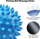 Massage Balls - (Pack of 3) - Trigger Point Massage Balls - Massage Balls with Soothing Points - Pointed Balls - Hedgehog Balls - Trigger Point Exercise Balls - For massaging leg, shoulder, hip and foot muscles (Blue/Black 7.5 cm)