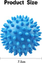 Massage Balls - (Pack of 3) - Trigger Point Massage Balls - Massage Balls with Soothing Points - Pointed Balls - Hedgehog Balls - Trigger Point Exercise Balls - For massaging leg, shoulder, hip and foot muscles (Blue/Black 7.5 cm)