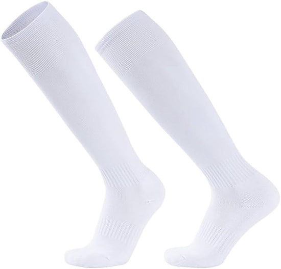 Socks - Sports Socks - Anti-Slip Thickened - Football Socks - Training Socks - Breathable and Sweat-Wicking Socks - White - Sizes 37-44