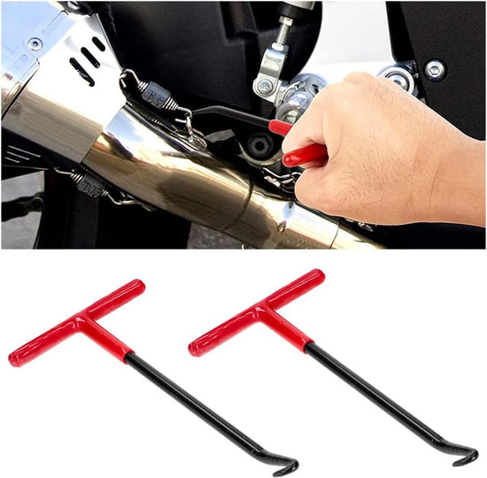 Brake Spring Hook - 2-Piece Set - Exhaust Spring Puller - Motorcycle | Bicycle | Spring Puller - Special T-Shaped Tool