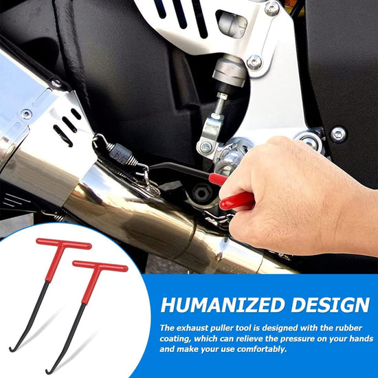 Brake Spring Hook - 2-Piece Set - Exhaust Spring Puller - Motorcycle | Bicycle | Spring Puller - Special T-Shaped Tool