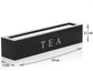 Tea Box - Tea Box 6 Compartments - Wooden Tea Box - Suitable for Loose Tea - 43 × 9 × 8.7 cm - Black