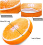 Round decorative cushion - soft filled cushion - play cushion - 40 cm - orange - suitable for sofas, chairs, floors, armchairs