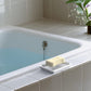 Soap Dish - Soap Holder - Double-Layer Ceramic Soap Dish - Bathroom Soap Dish Made of 304 Stainless Steel - Self-Draining Soap Holder - Suitable for Bathrooms, Kitchens and Travel.