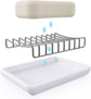 Soap Dish - Soap Holder - Double-Layer Ceramic Soap Dish - Bathroom Soap Dish Made of 304 Stainless Steel - Self-Draining Soap Holder - Suitable for Bathrooms, Kitchens and Travel.