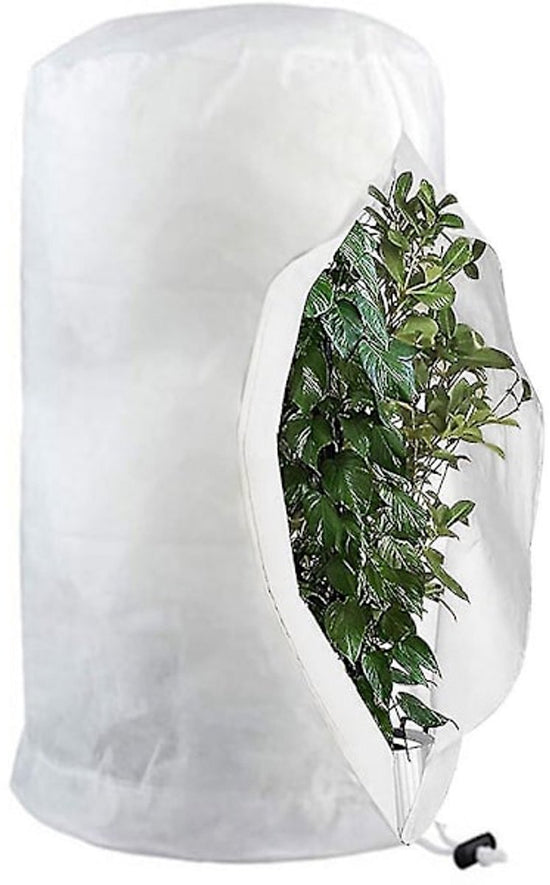 Plant Protection Bag - Reusable Plant Protection Bag with Drawstring - Garden Protection Bag - Frost Protection - Cold Protection - Winter - White - L-120x180cm