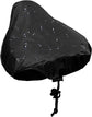 Waterproof Bicycle Saddle Cover with Drawstring - Black - Universal Size 24x27 cm - Protects Against Rain & Dirt